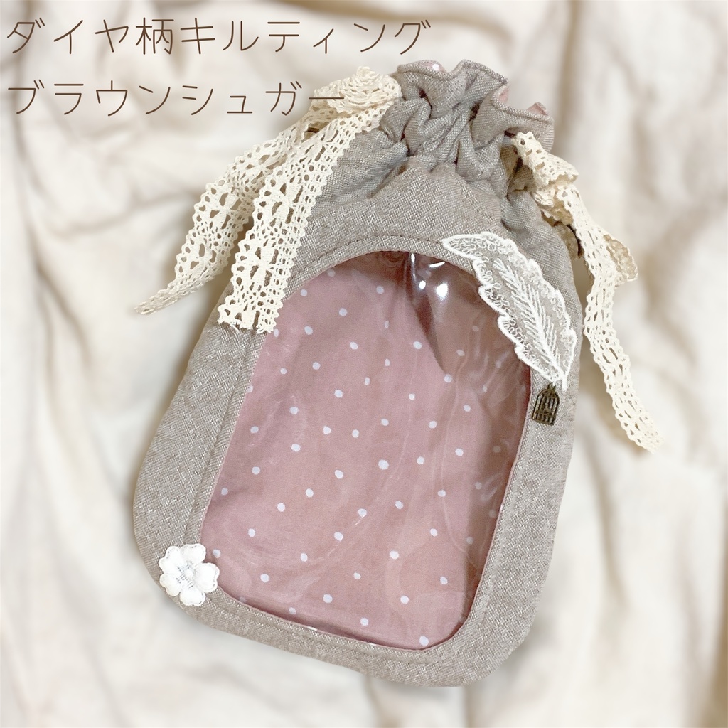 ラッピング巾着ポーチ🎀 無属性ぬいぐるみ10cm向け