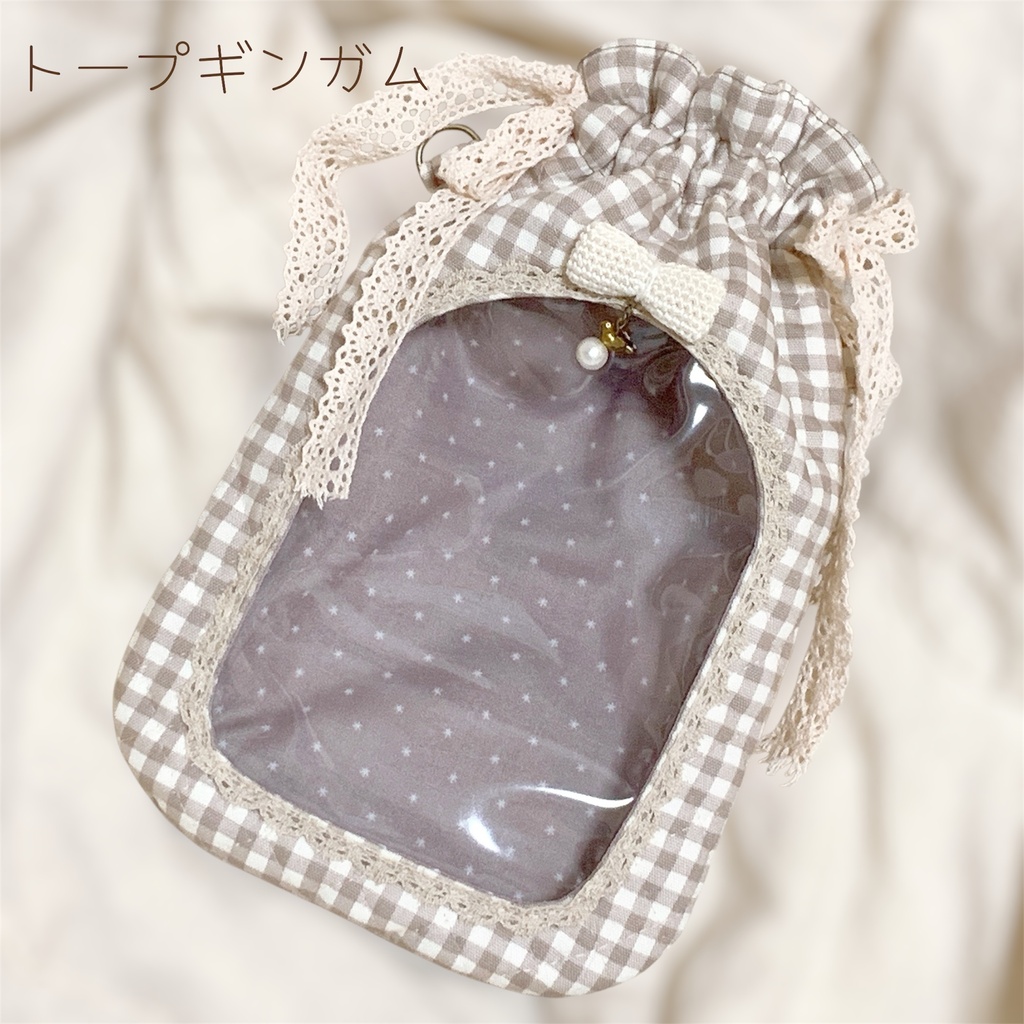 ラッピング巾着ポーチ🎀 無属性ぬいぐるみ10cm向け