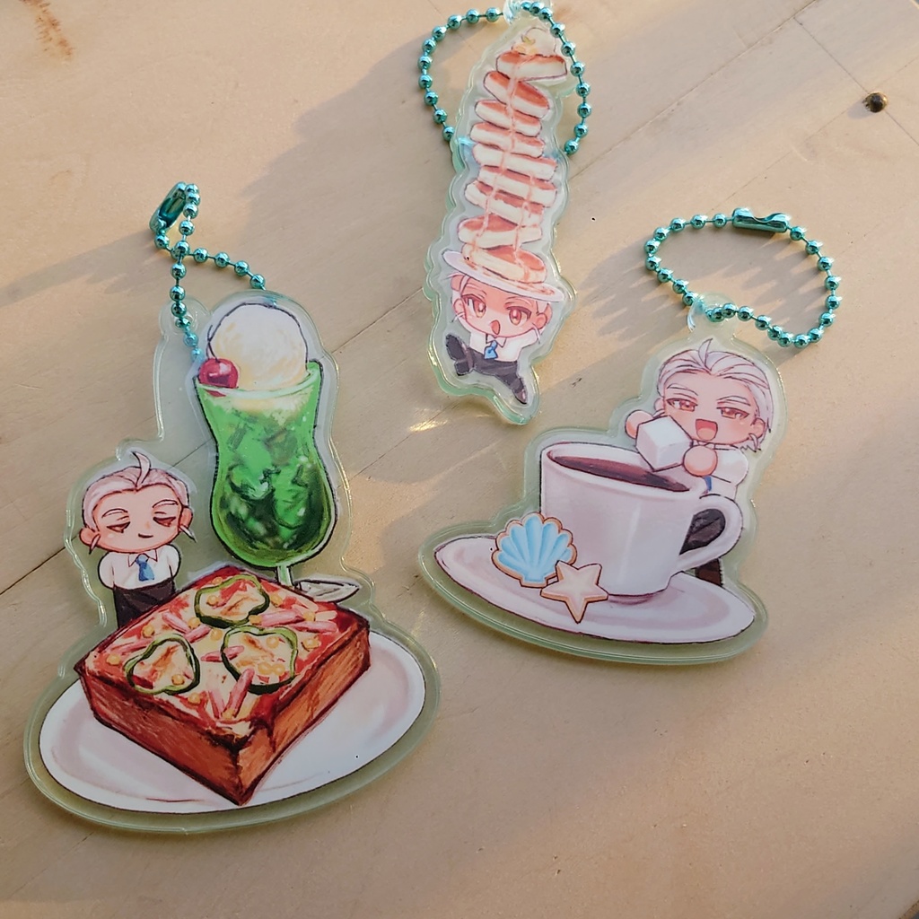 喫茶店アクリルキーホルダー