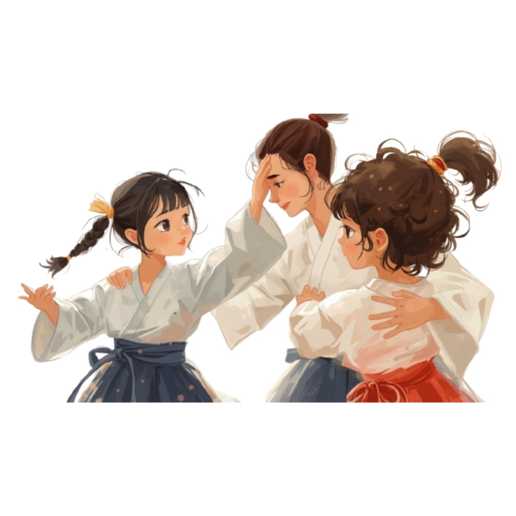 モネ風 × 可愛い剣道クリップアート14点セット(PNG形式)