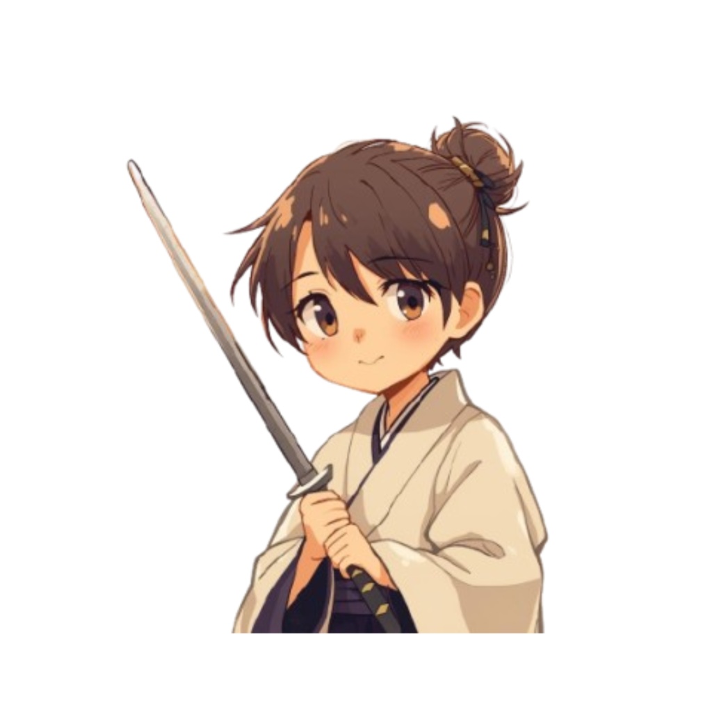 モネ風 × 可愛い剣道クリップアート14点セット(PNG形式)