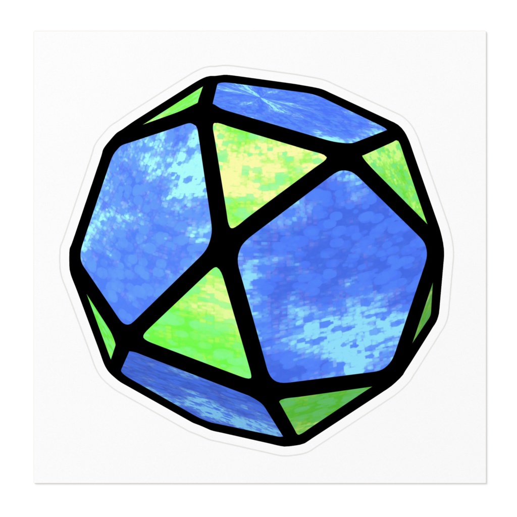 二十・十二面体のステッカー / Icosidodecahedron Sticker
