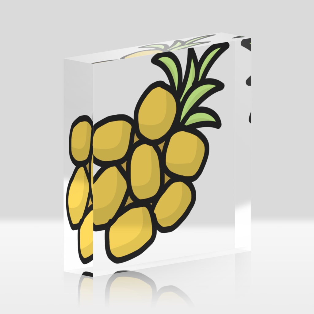 シーバックソーンのアクリルブロック / Sea-buckthorn Acrylic Block
