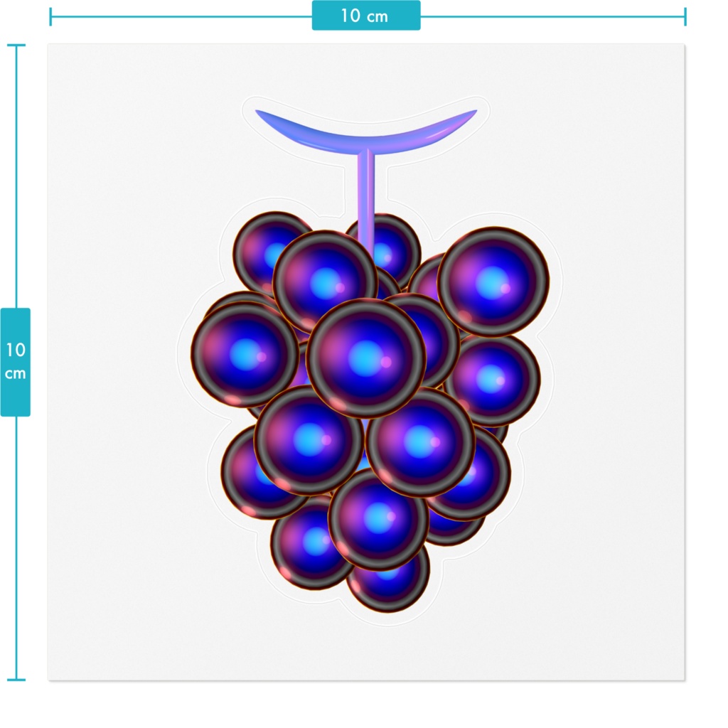変なブドウのステッカー / Weird-grape Sticker