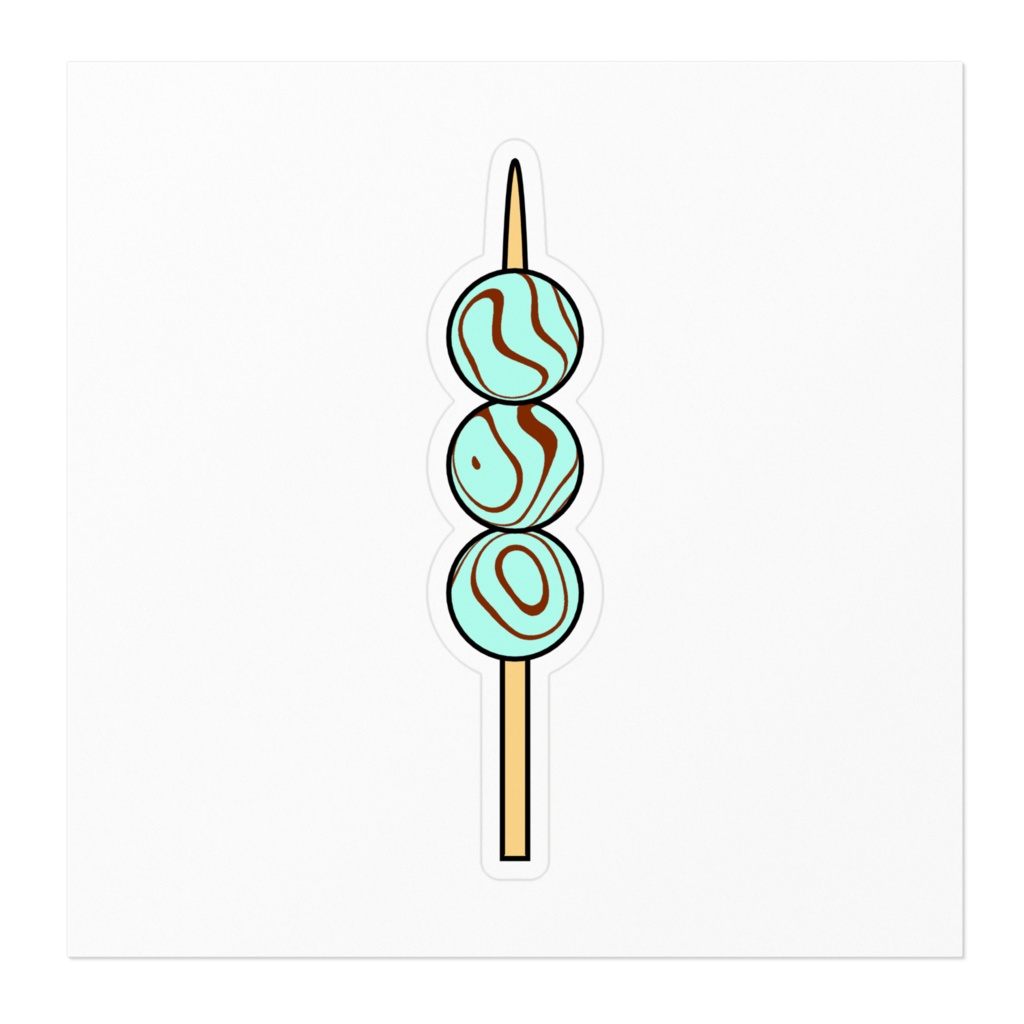 ミントチョコ団子のステッカー / Mint-chocolate-dango Sticker