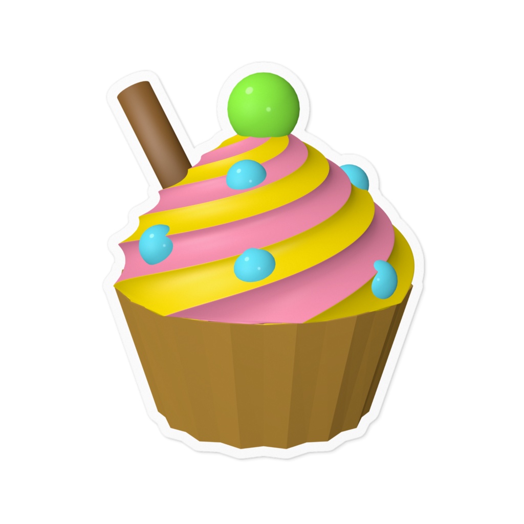 カップケーキのステッカー / Cup-cake Sticker
