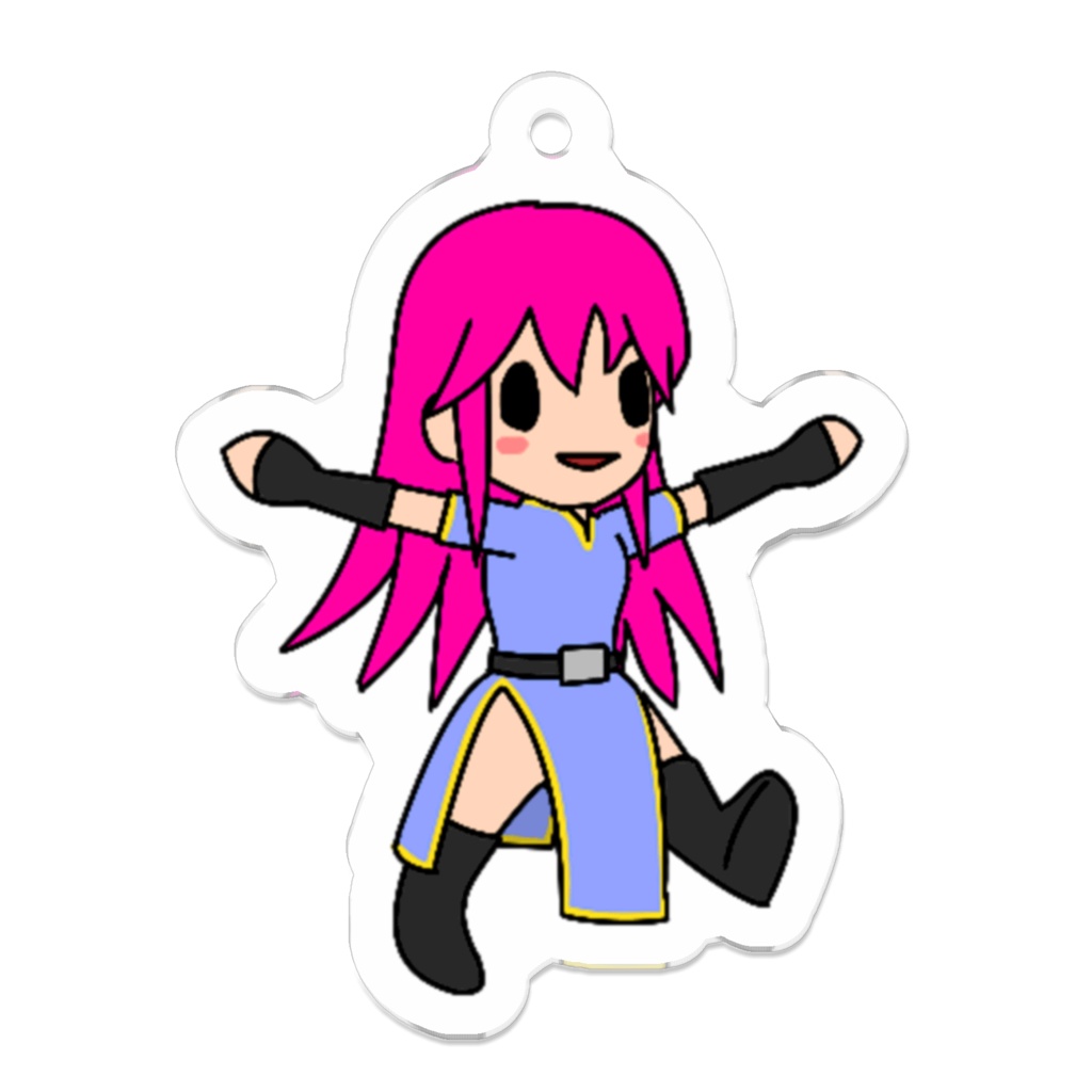 少女のアクリルキーホルダー (裏コーティング有り) / Girl Acrylic Key Chain