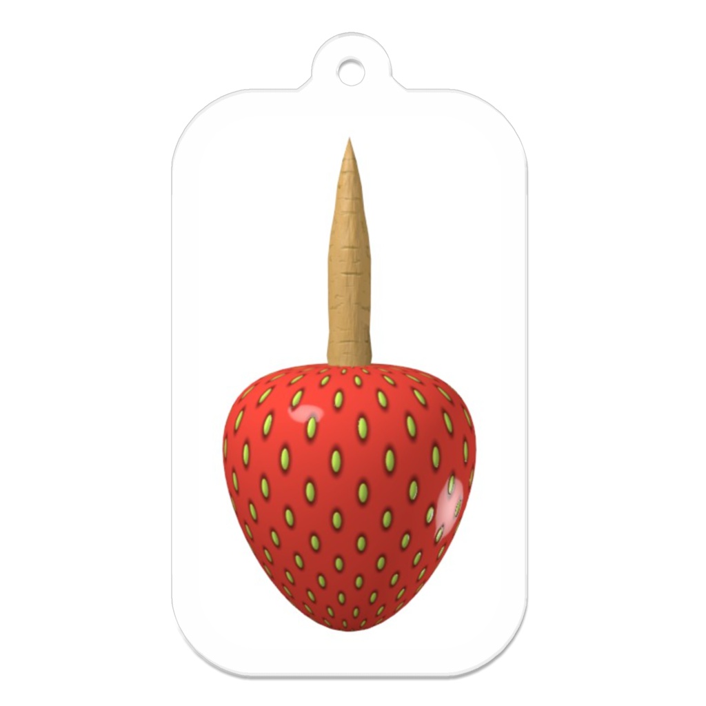 イチゴボウのアクリルキーホルダー (裏コーティング有り) / Strawberry Burdock Root Acrylic Key Chain