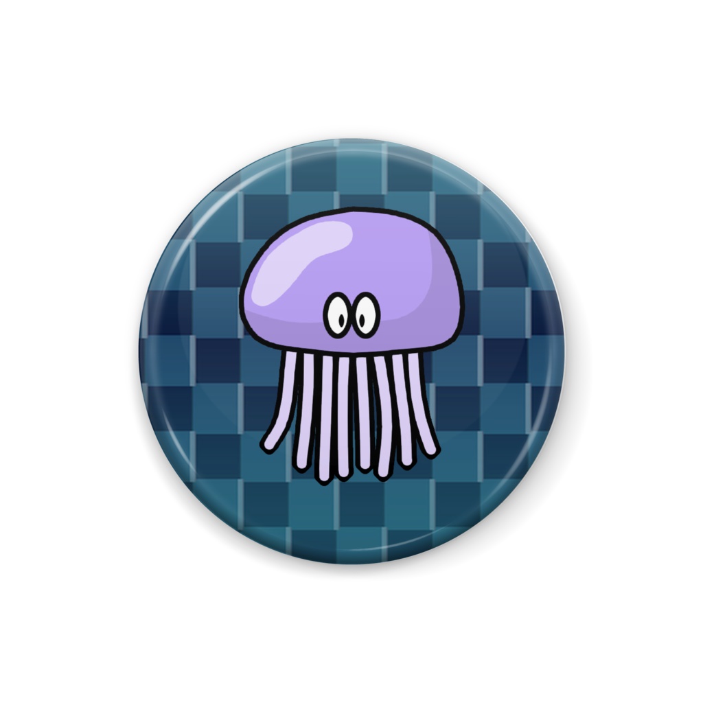 クラゲの缶バッジ / Jellyfish Can Badge