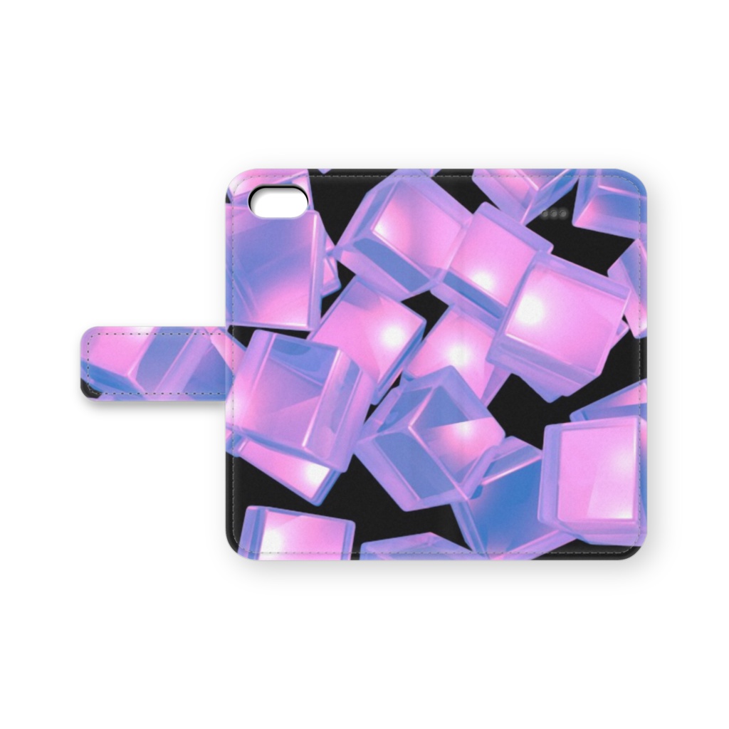 宝石キューブの手帳型iPhoneケース / Gemstone Cube iPhone Case (Pocketbook Type)