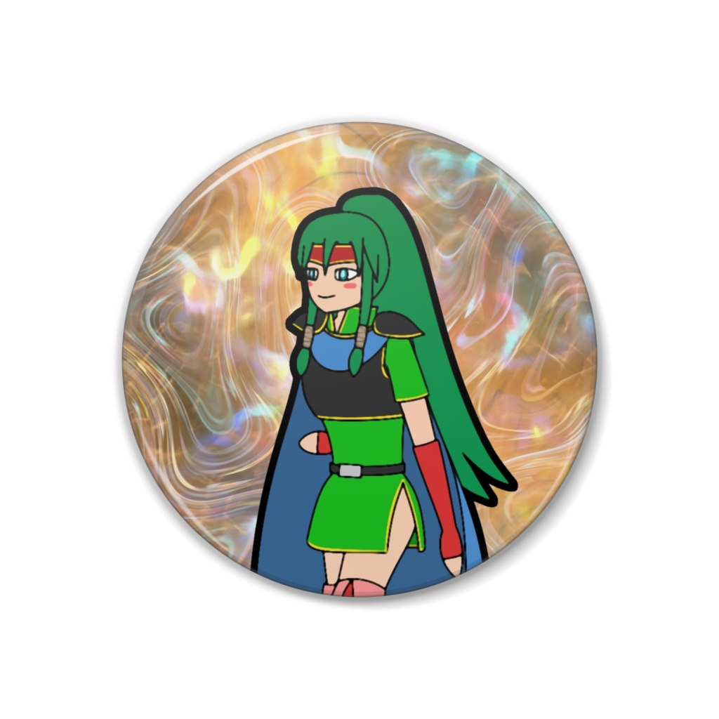 少女の缶バッジ