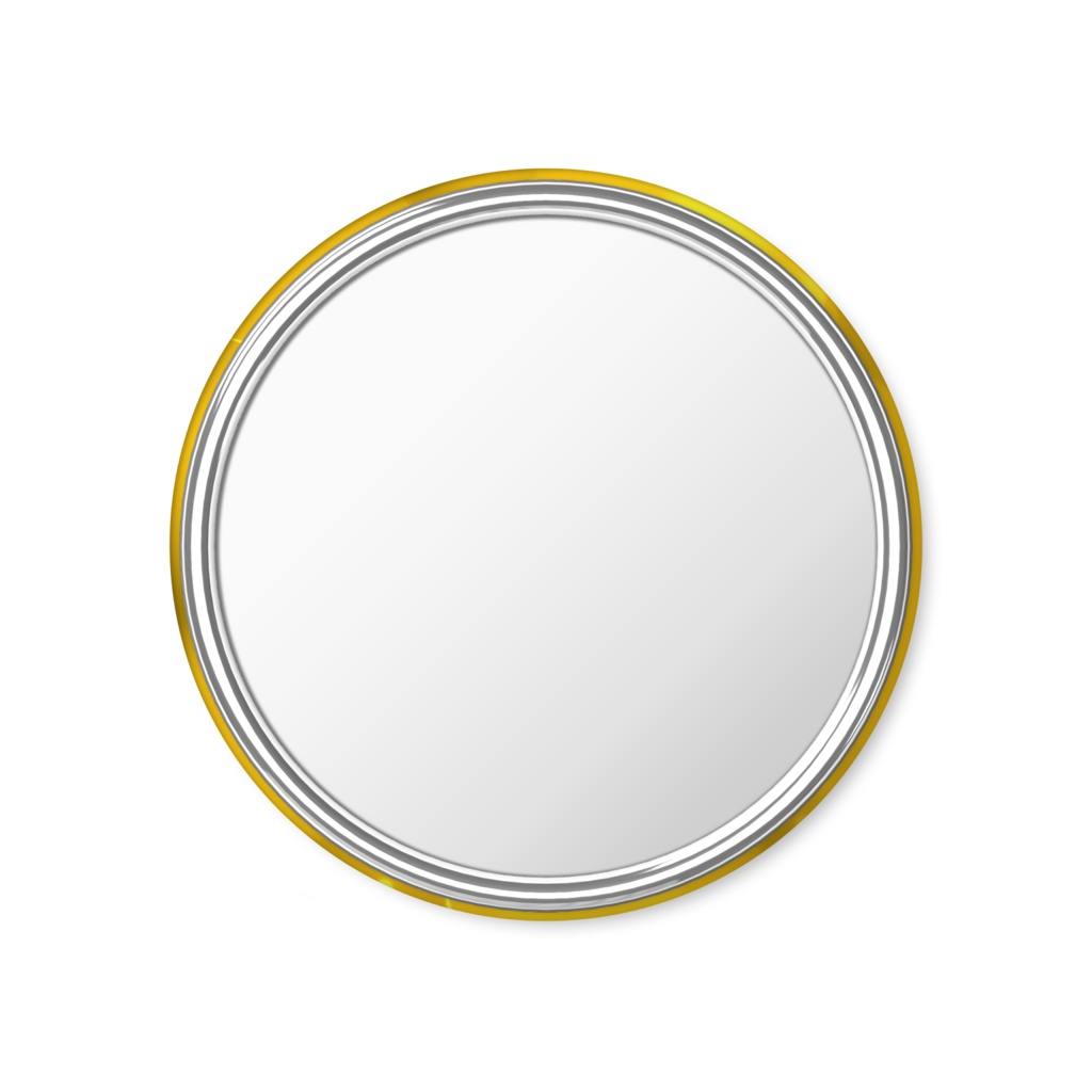 チーズとドットネズミの缶ミラー