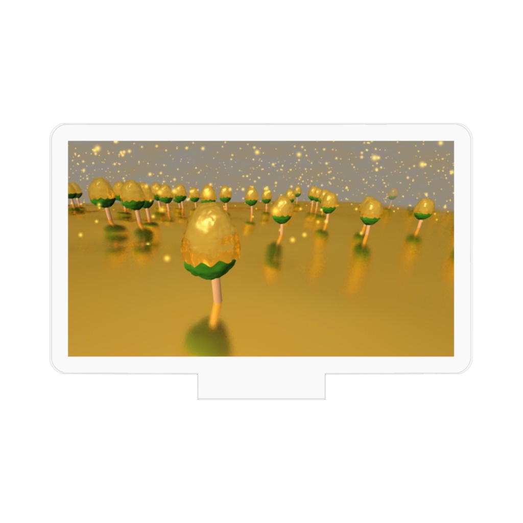 金の雪景色のアクリルフィギュア / Gold Snow Landscape Acrylic Figure