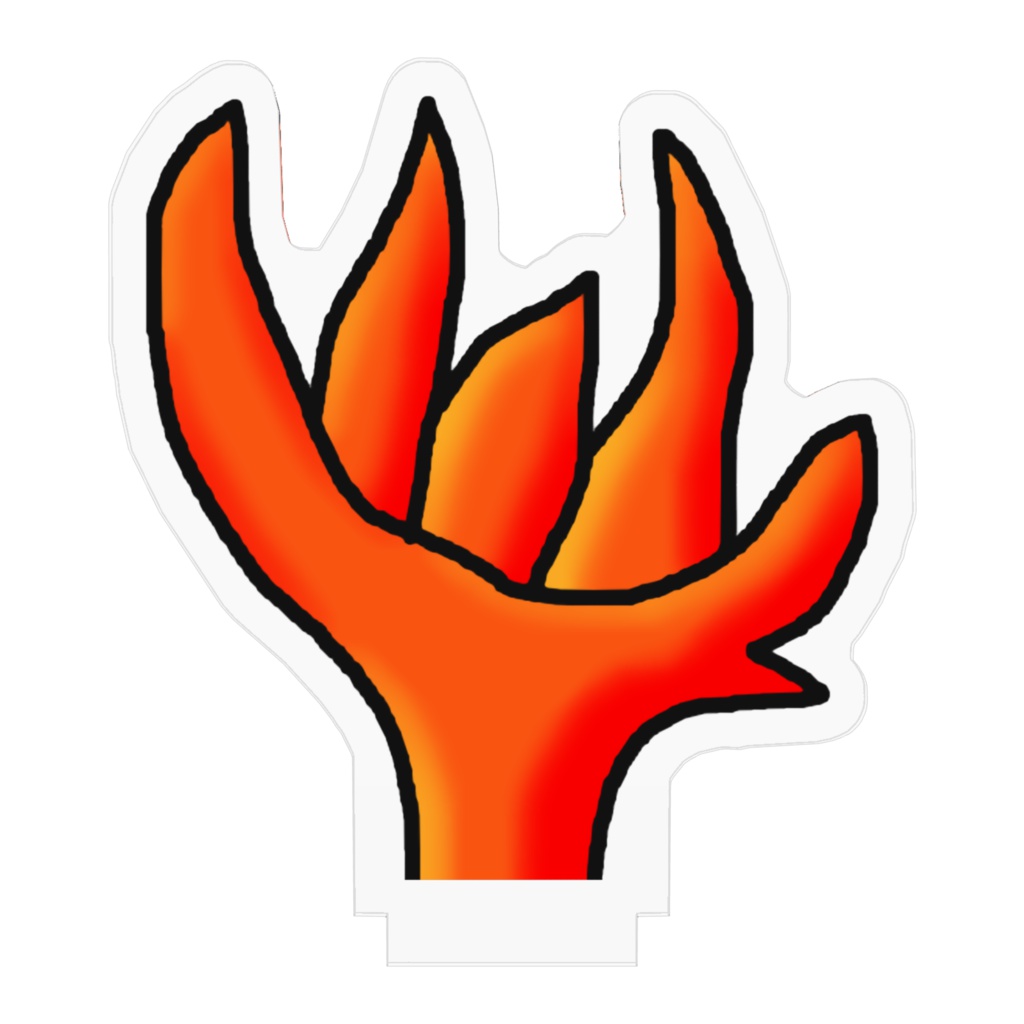 カエンタケのアクリルフィギュア / Hypocrea cornu-damae Acrylic Figure