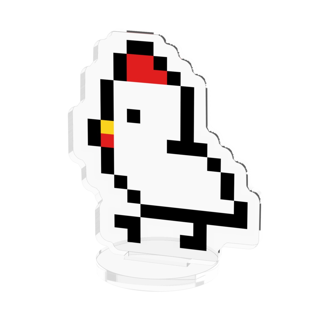 ドットニワトリのアクリルフィギュア / Dot Chicken Acrylic Figure