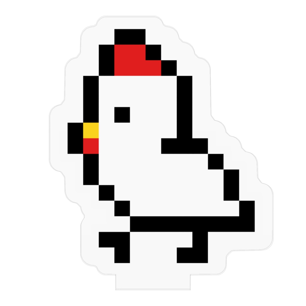 ドットニワトリのアクリルフィギュア / Dot Chicken Acrylic Figure