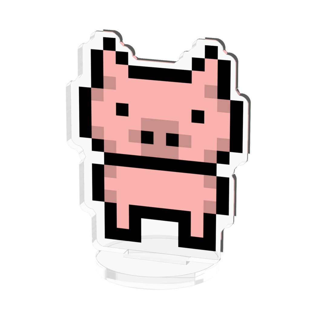 ドット豚のアクリルフィギュア / Dot Pig Acrylic Figure