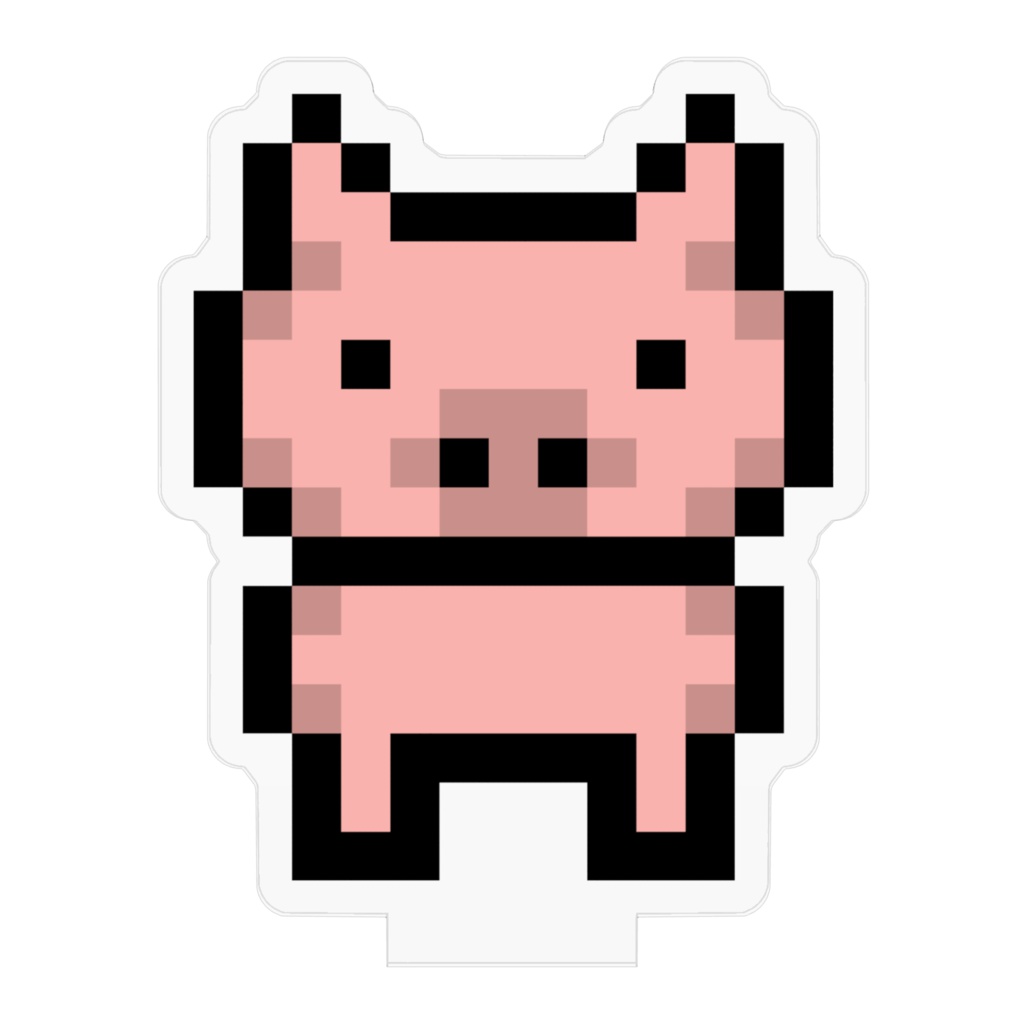 ドット豚のアクリルフィギュア / Dot Pig Acrylic Figure