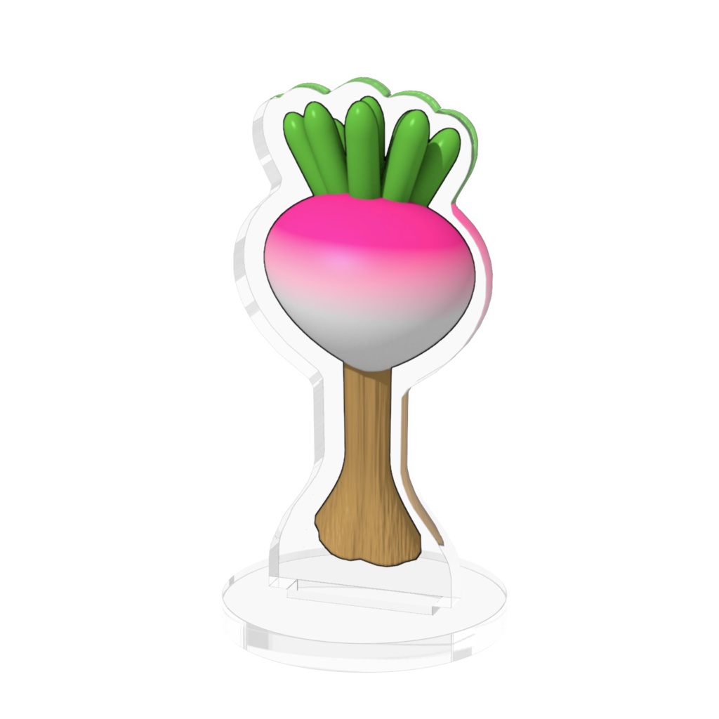 カブキ(蕪木)のアクリルフィギュア / Turnip Wood Acrylic Figure