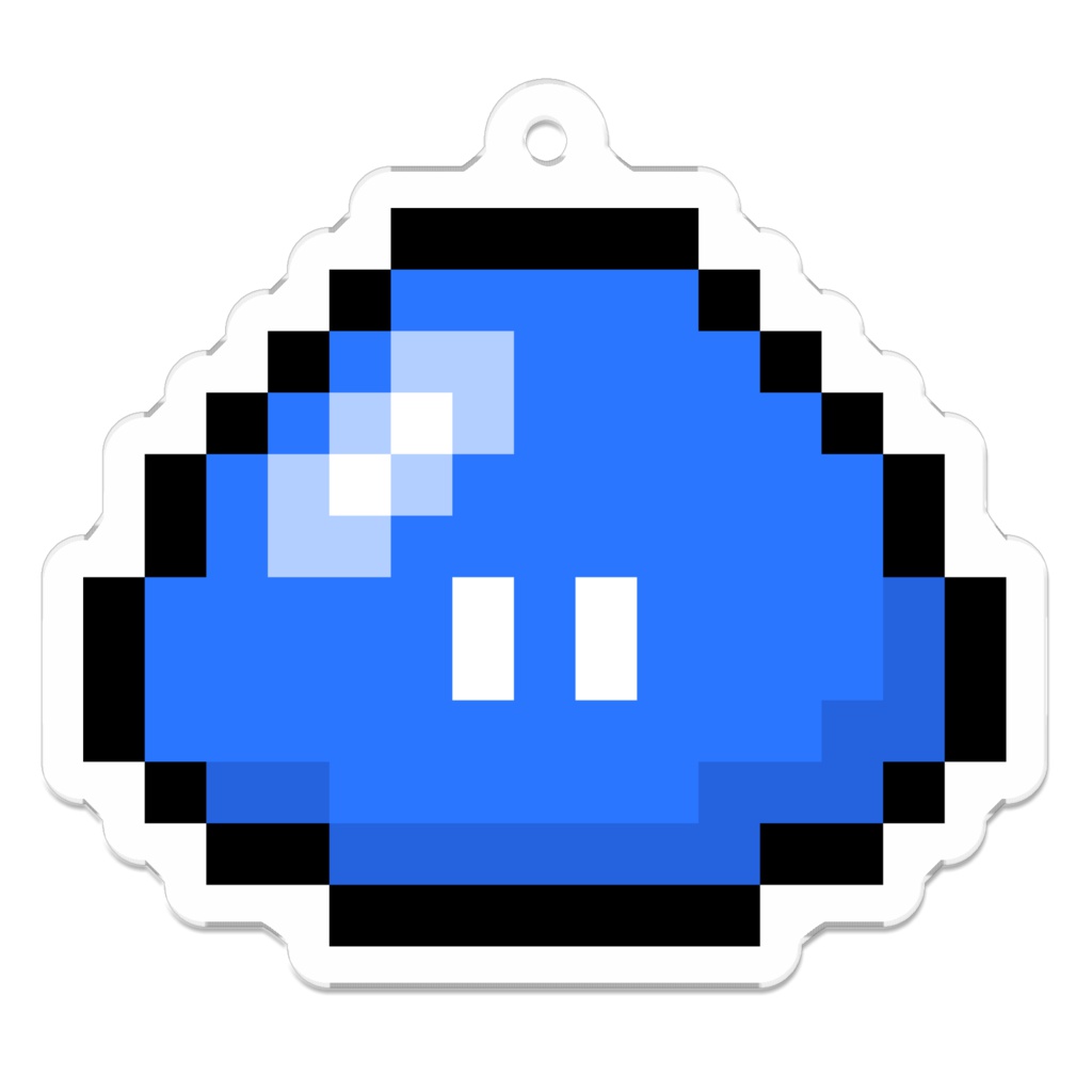 ドットスライムのアクリルキーホルダー (裏コーティング有り) / Dot Slime Acrylic Key Chain
