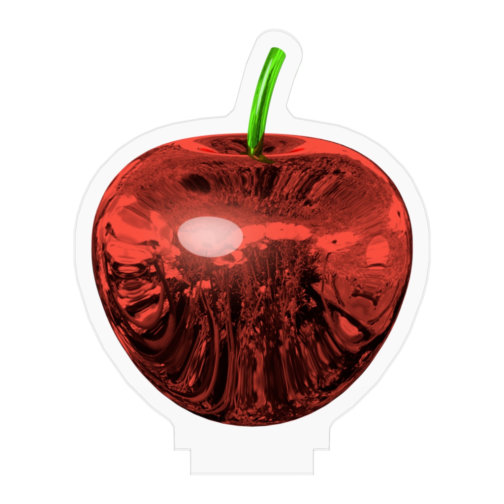 メタリックリンゴのアクリルフィギュア / Metallic Apple Acrylic Figure