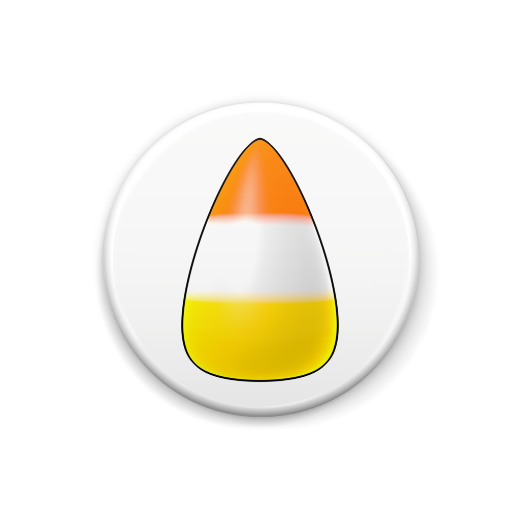 キャンディコーンの缶バッジ / Candy Corn Can Badge