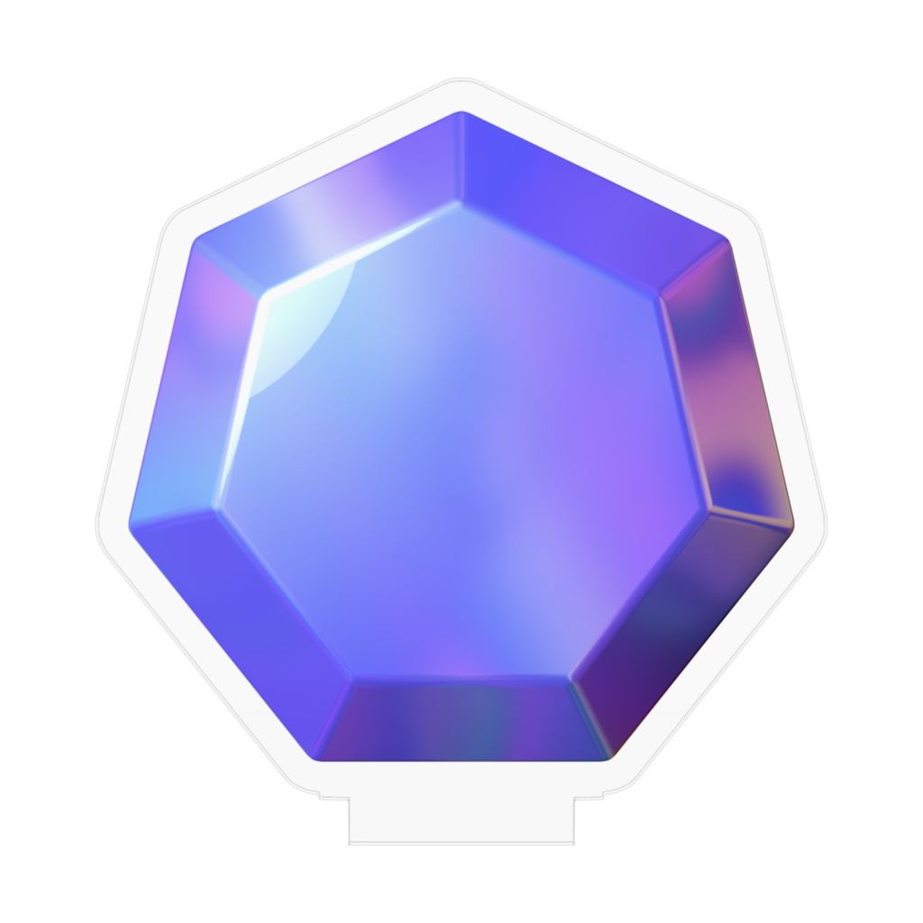 七角形のアクリルフィギュア / Heptagon Acrylic Figure
