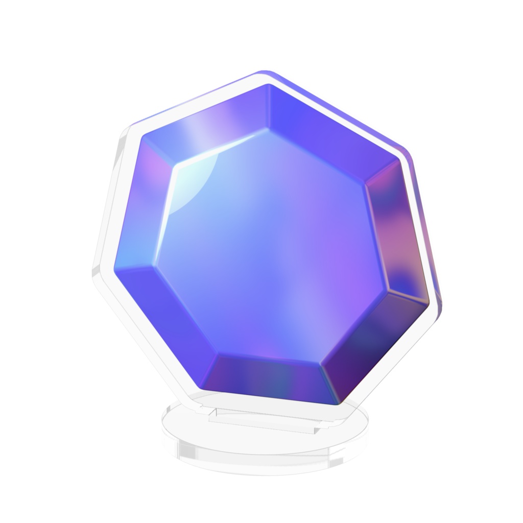 七角形のアクリルフィギュア / Heptagon Acrylic Figure