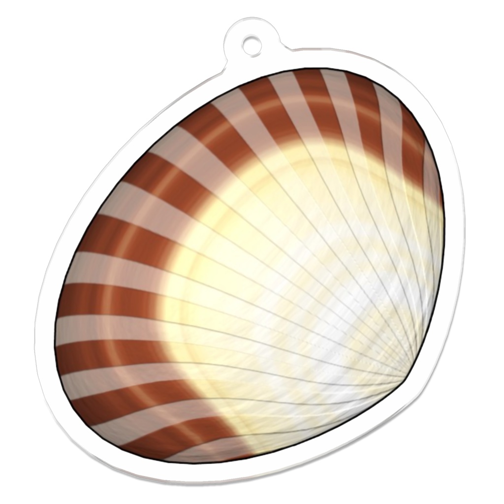 貝のアクリルキーホルダー (裏コーティング有り) / Shell Acrylic Key Chain