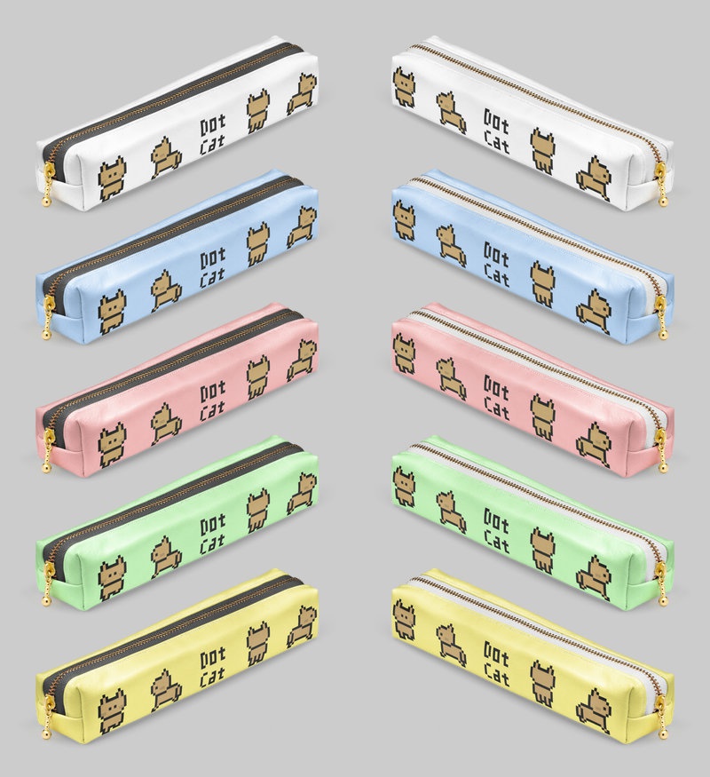 ドット猫のペンケース / Dot Cat Pen Case