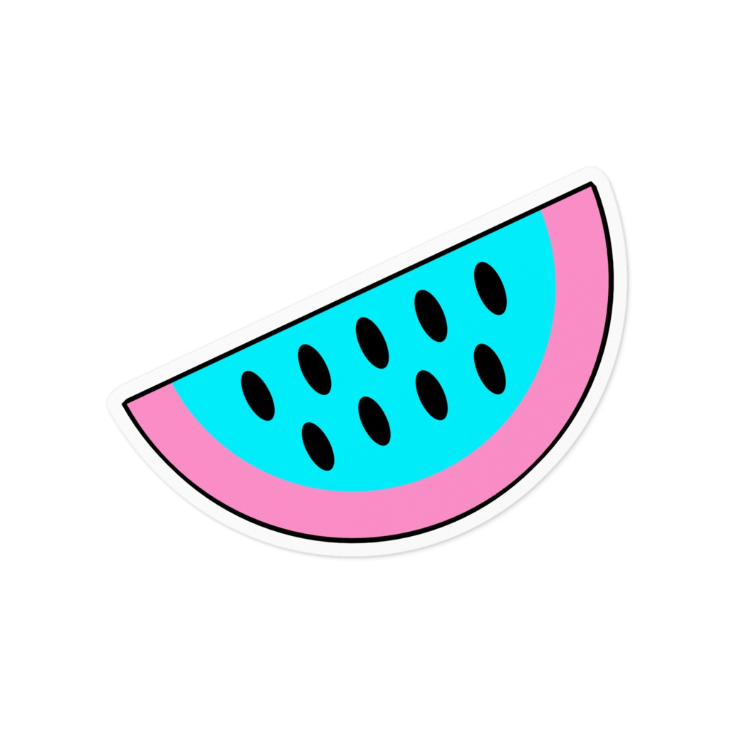 色の変わったスイカのステッカー / Color-Changed-Watermelon Sticker
