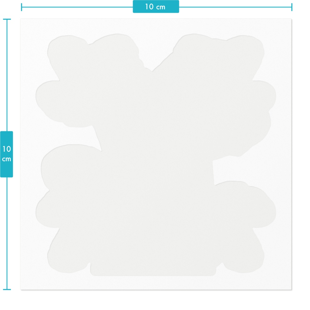 花と少女のステッカー