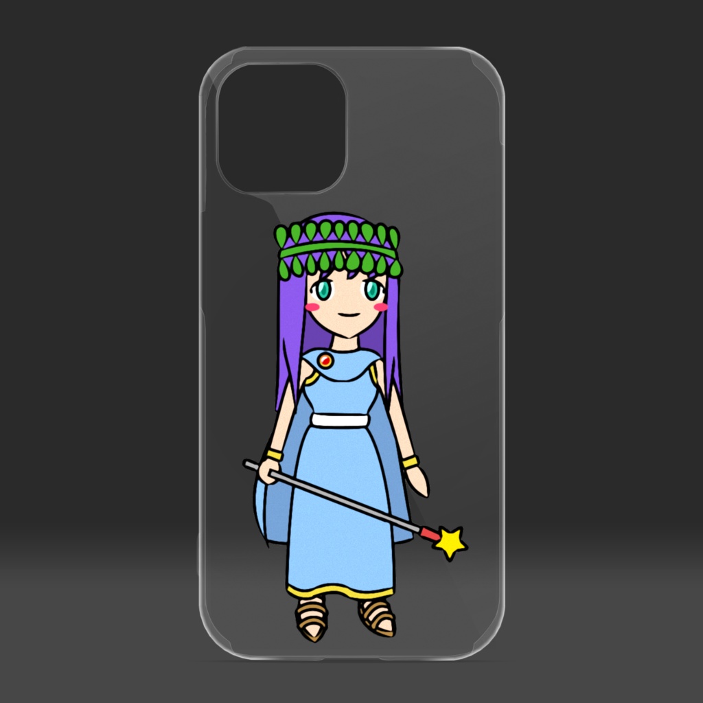 女神のクリアiPhoneケース