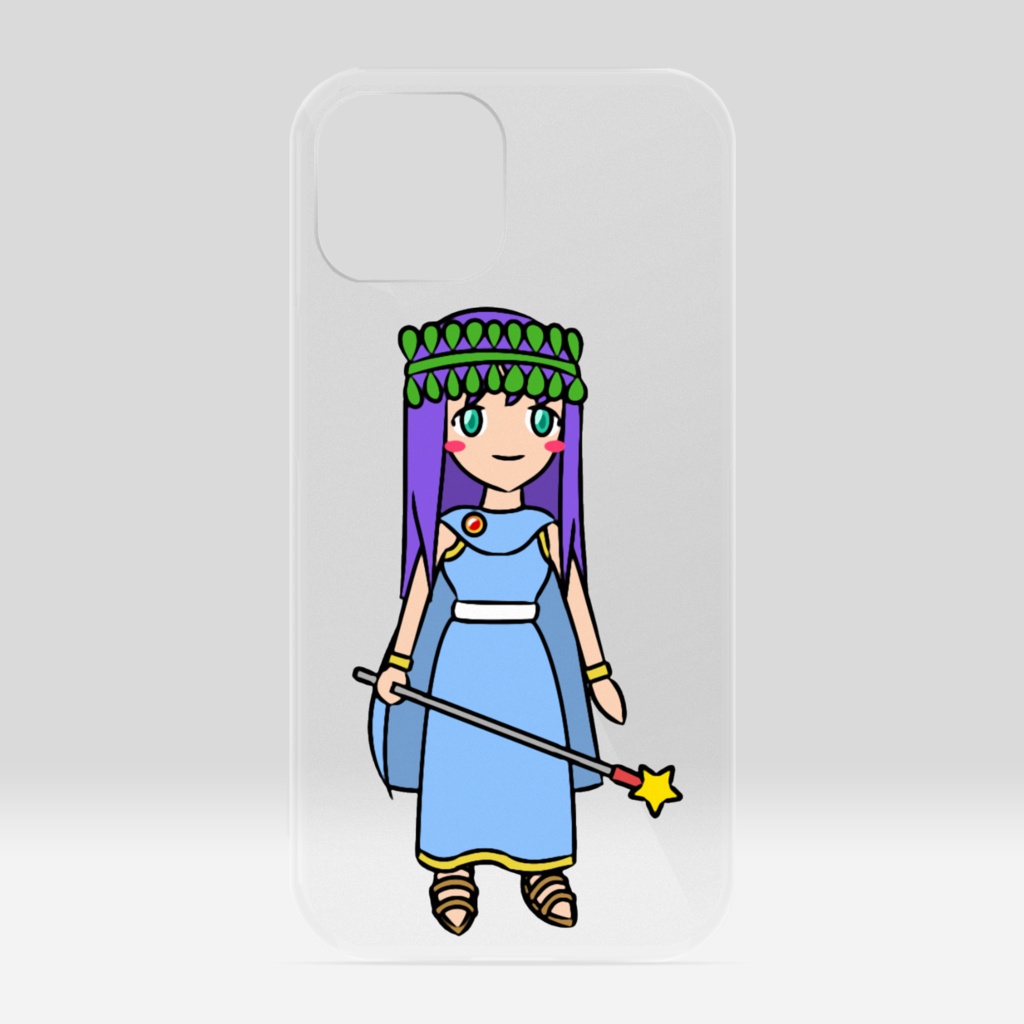 女神のクリアiPhoneケース