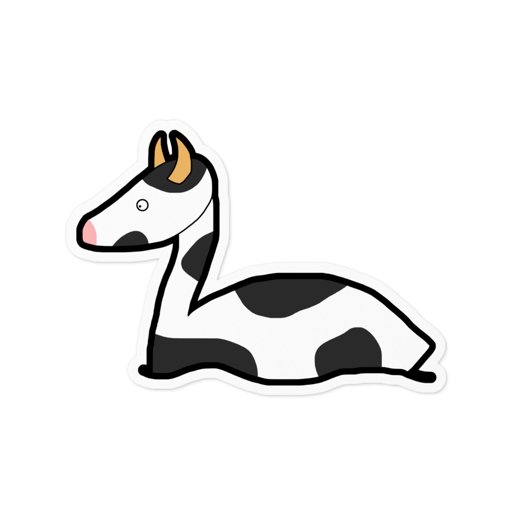 牛ハクチョウのステッカー / Cattle-Swan Sticker