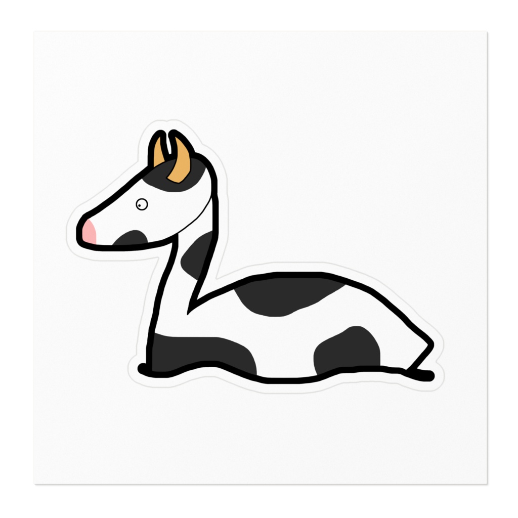 牛ハクチョウのステッカー / Cattle-Swan Sticker