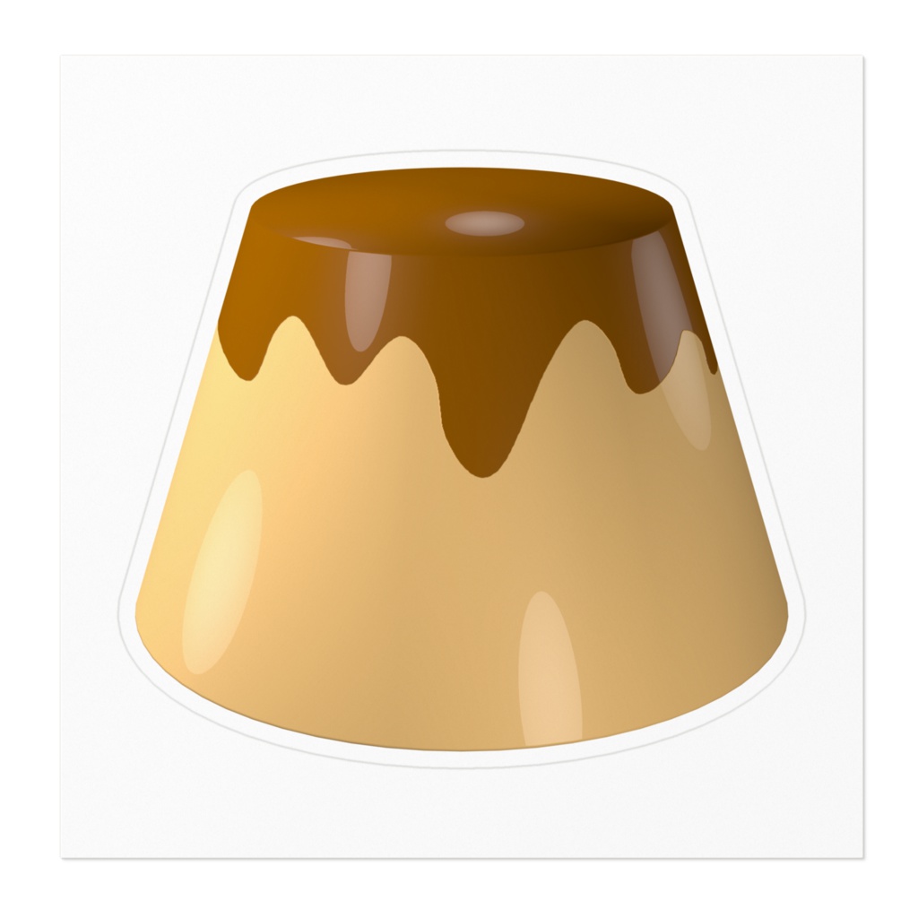 プリンのステッカー / Pudding Sticker
