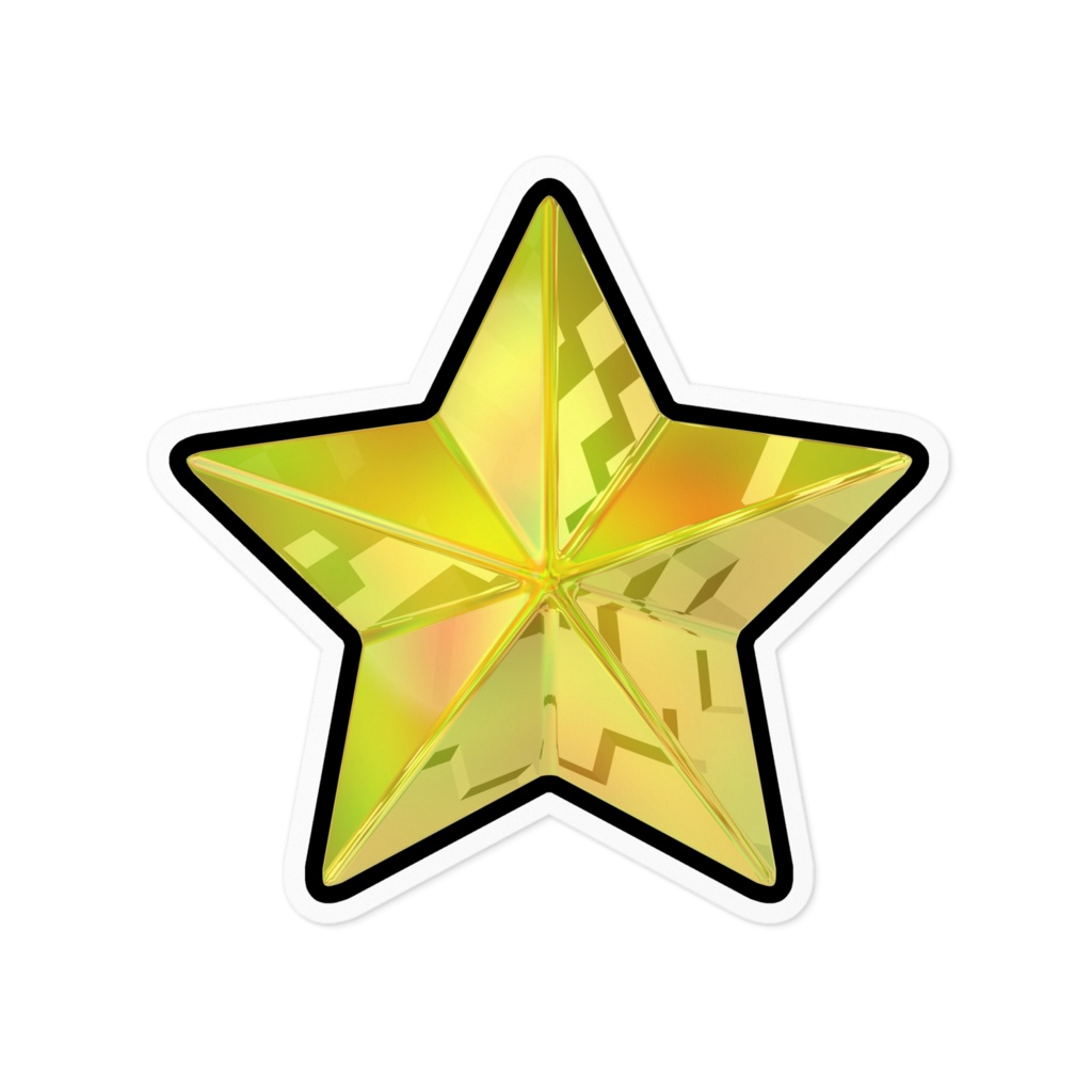 メタリックの星のステッカー / Metallic-Star Sticker