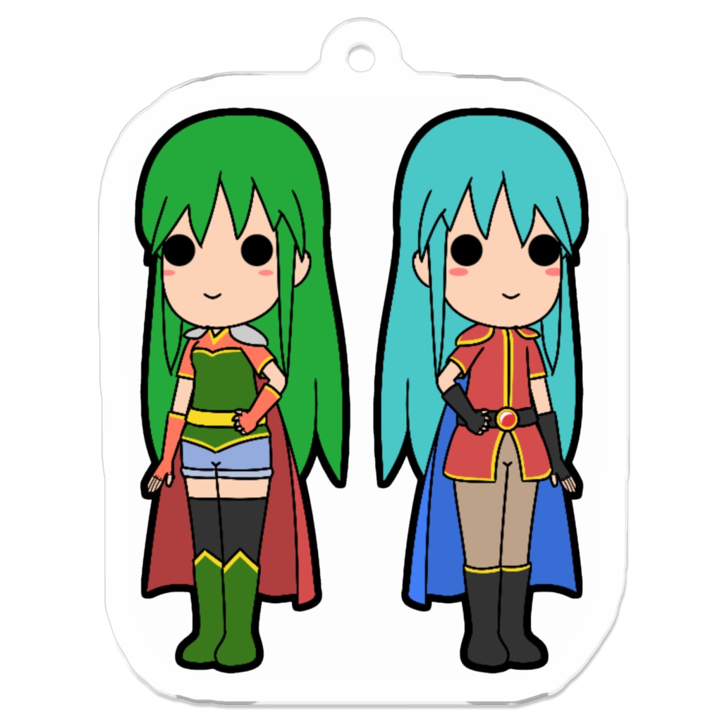 少女のアクリルキーホルダー (裏コーティング無し)