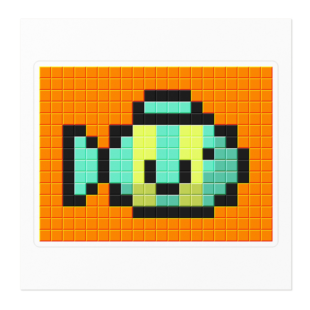 ドットの魚のステッカー / Dot-fish Sticker