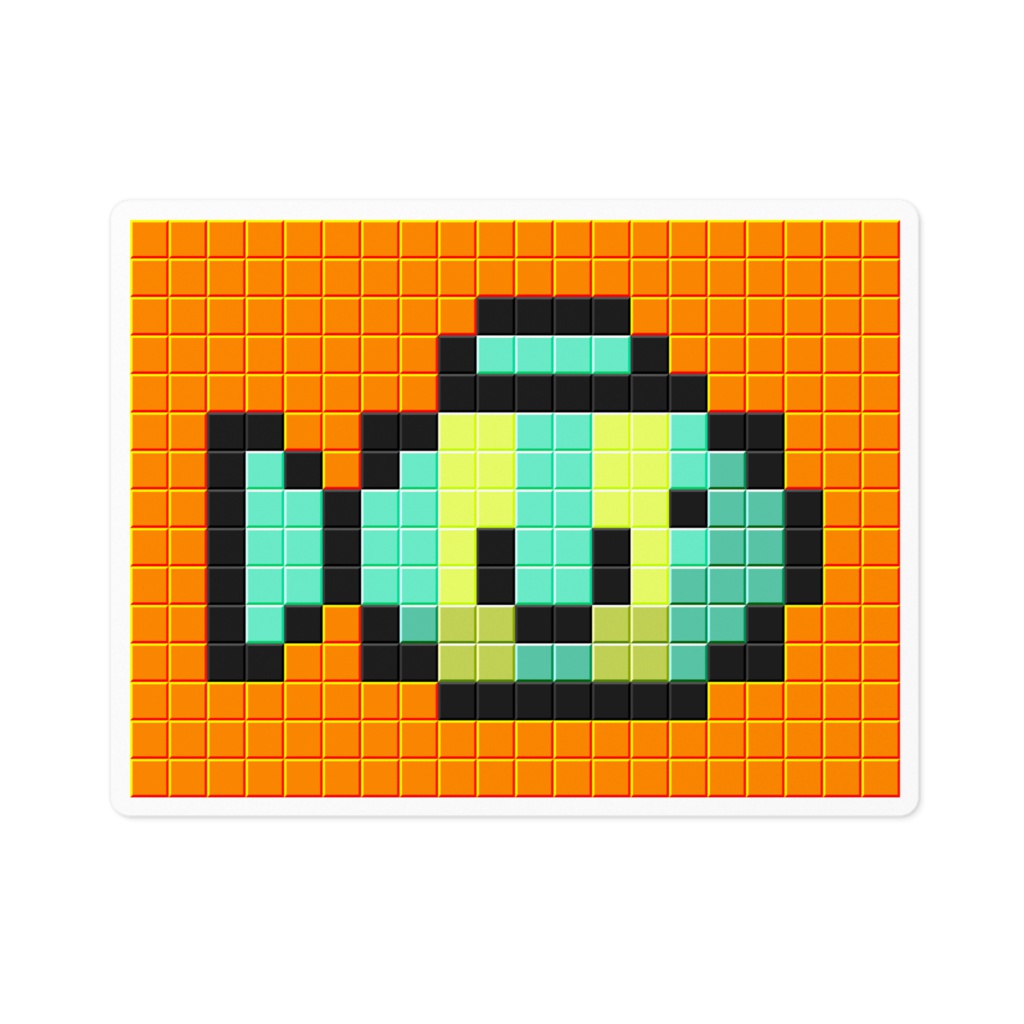 ドットの魚のステッカー / Dot-fish Sticker