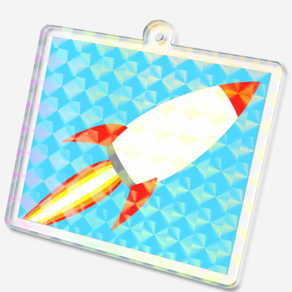 ホログラムアクリルキーホルダー 「ロケット」