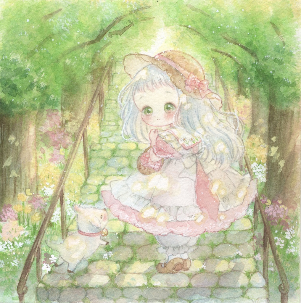 スクエア原画】ぼくも一緒に - La petite fleur - BOOTH 