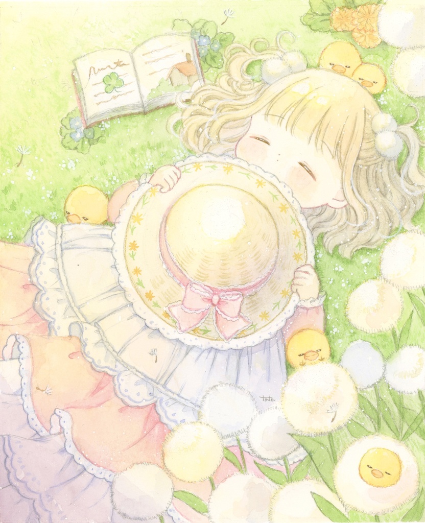 【額装原画】ふわふわな夢