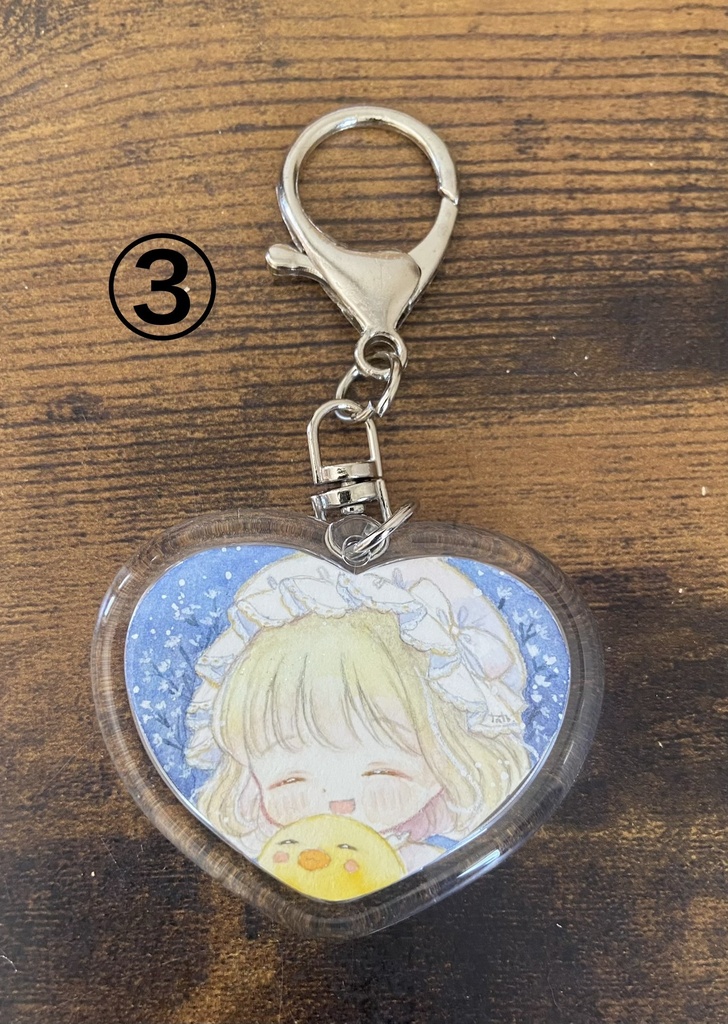 【ハートの原画キーホルダー】