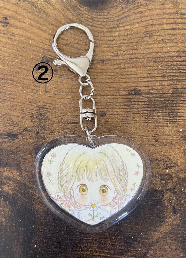 【ハートの原画キーホルダー】