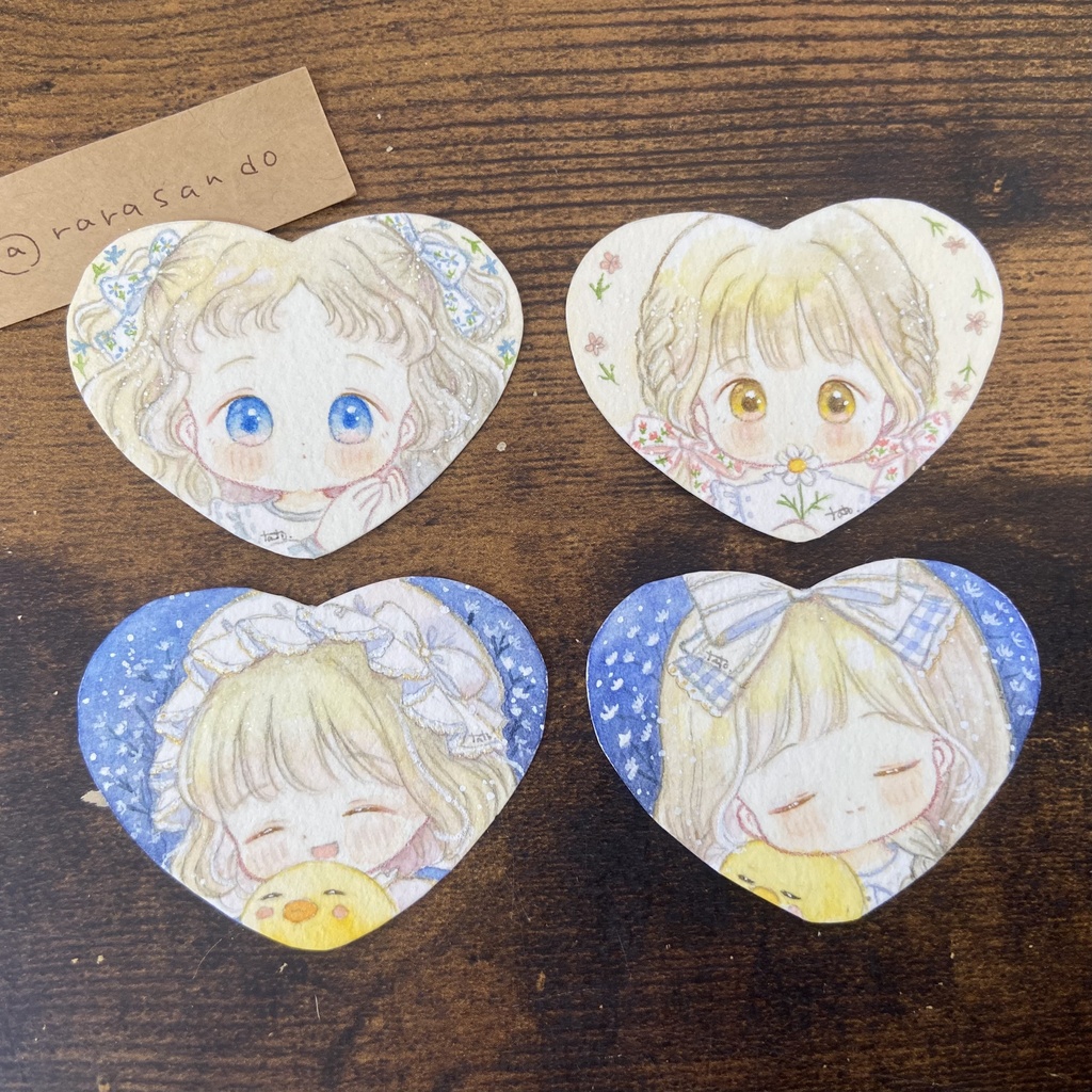 【ハートの原画キーホルダー】