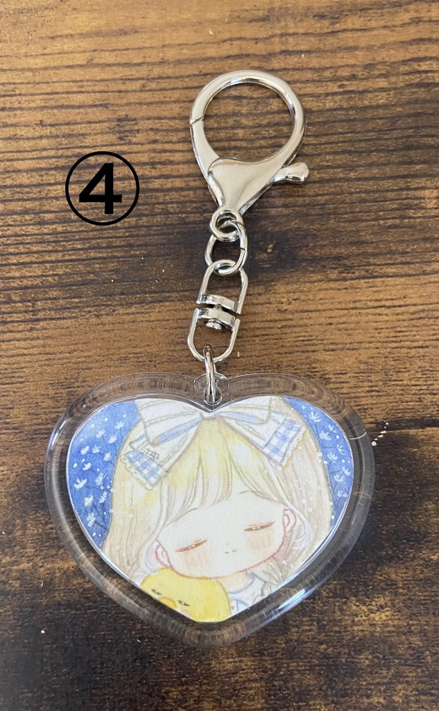 【ハートの原画キーホルダー】