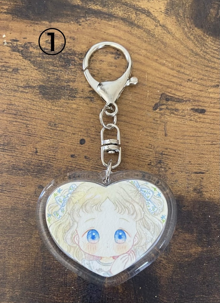 【ハートの原画キーホルダー】