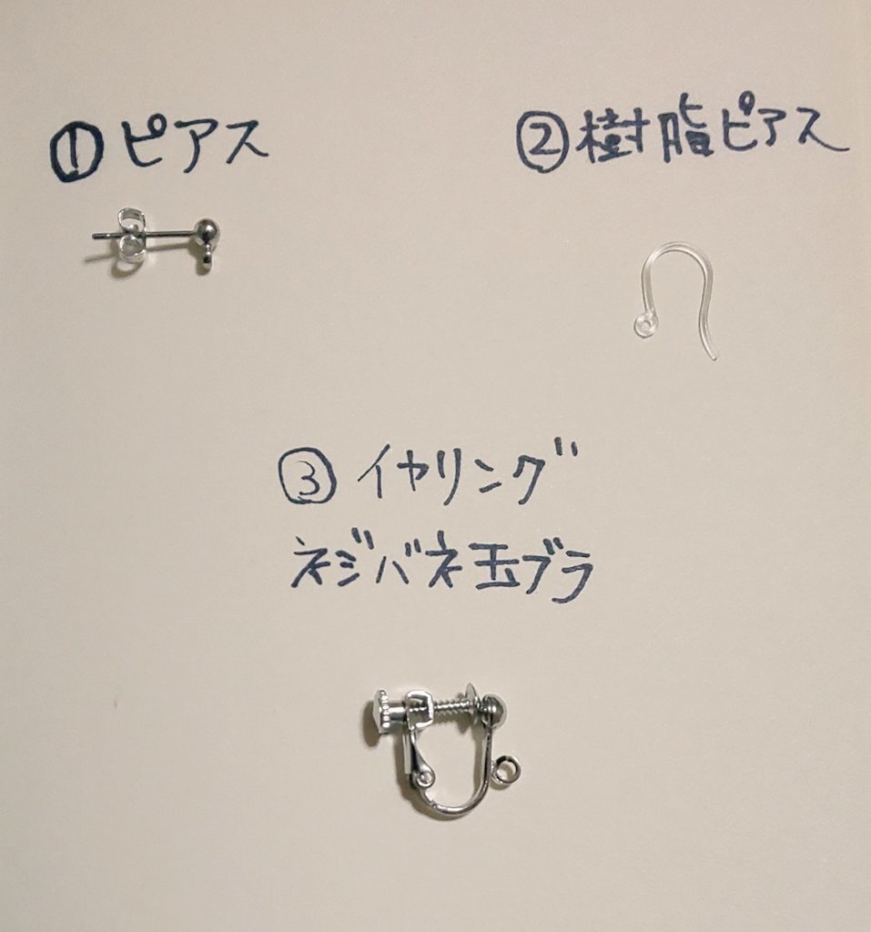 黄色いアネモネのピアス(イヤリング)下がり付